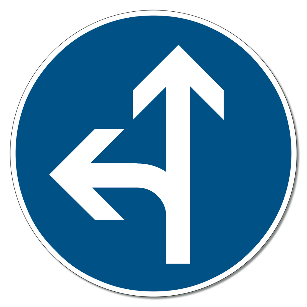 Großes Straßenverkehrsschild Nr. 213