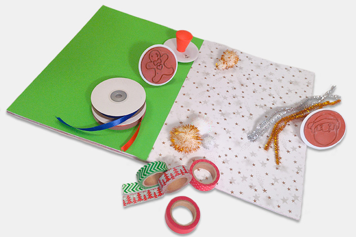 Bastelmaterialien zum Verzieren Weihnachtliche Bastelmaterialien
