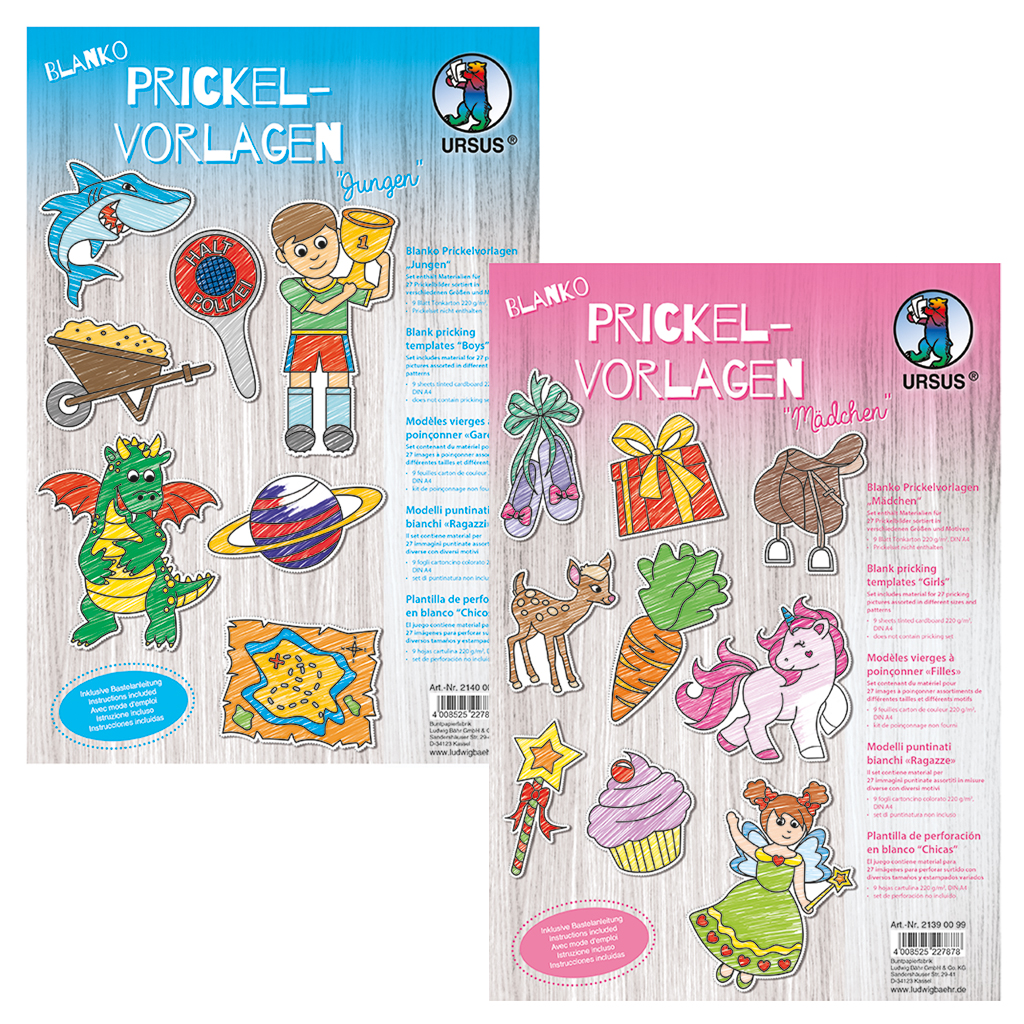 Ursus® Prickelvorlagen, Blanko, 220 g/m²-Bild Auf diesem Bild ist das Produkt mit der Art.Nr.: M-92884 zu sehen