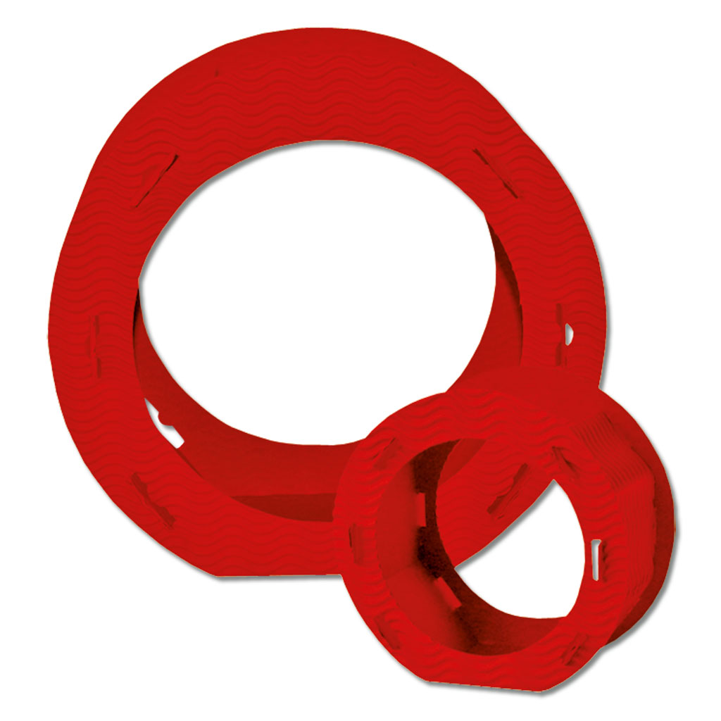 Große Laternen-Stanzformen - rubinrot