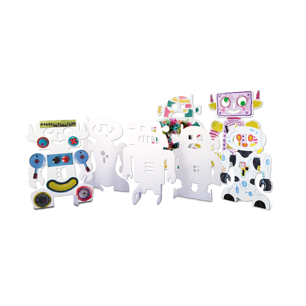 Stehender Roboter, blanko, 24 Stück