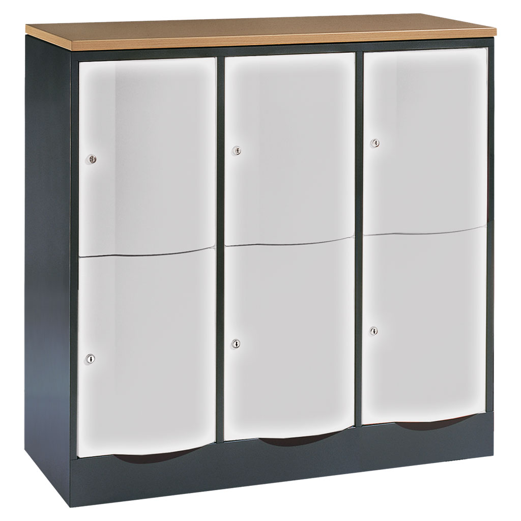 Großraum-Schließfachschrank, 3-reihig Großraum-Schließfachschrank, 3-reihig