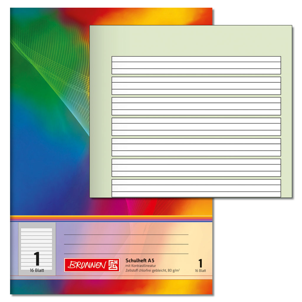Brunnen® Schulheft DIN A5