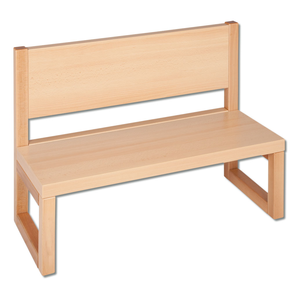 Garderobenbänke mit Rückenlehne - in 3 Sitzhöhen und 3 Breiten