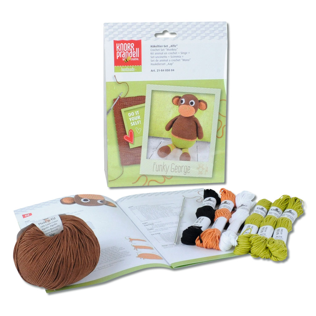 Häkeltier-Set Affe