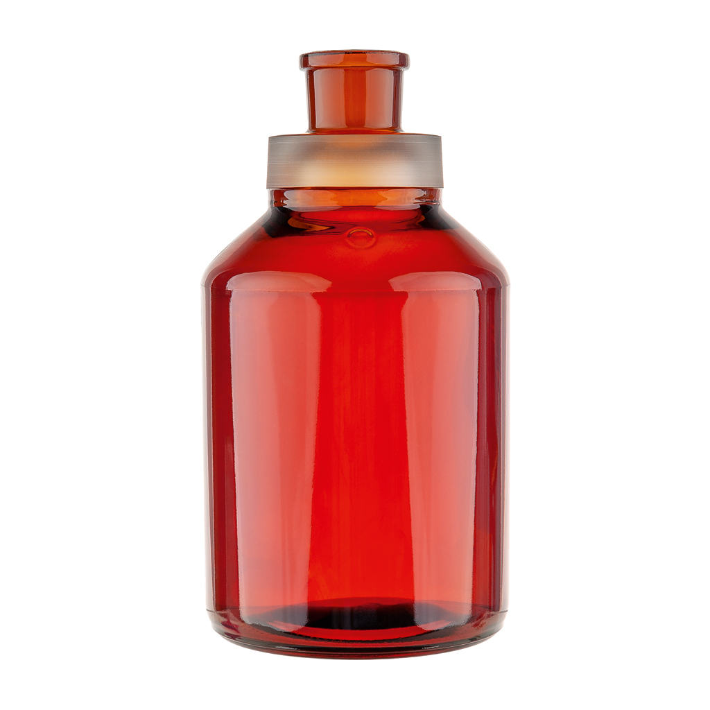 Säurekappenflasche, Duran, Braunglas