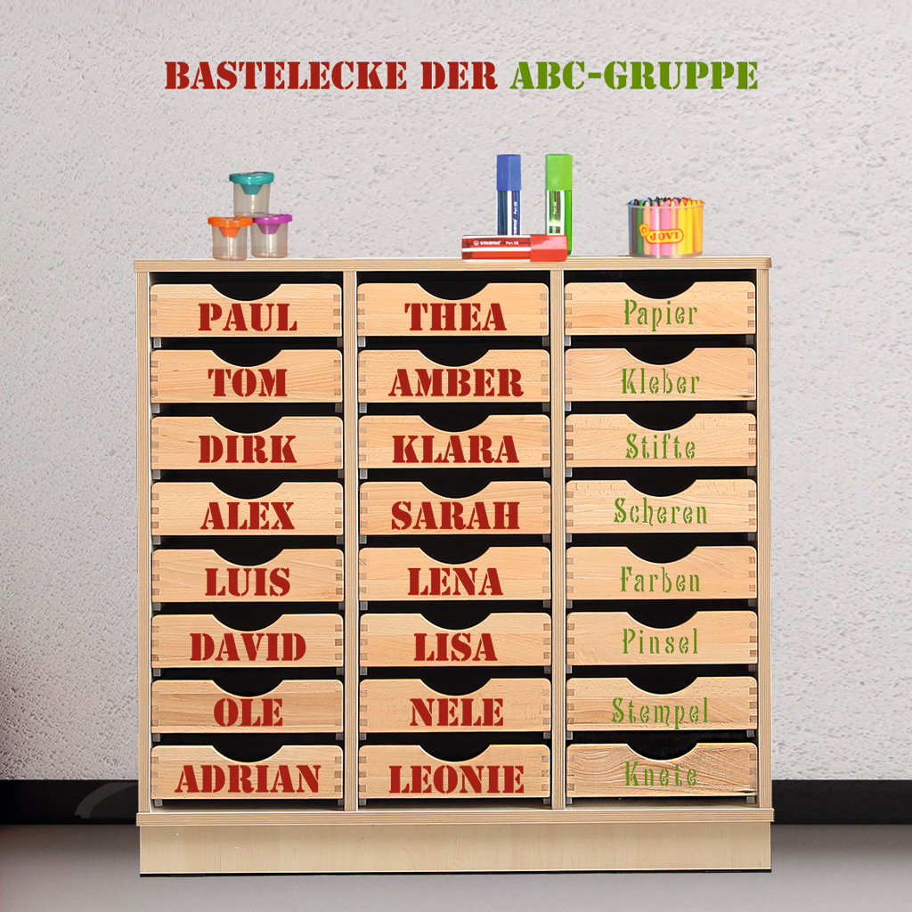 Schablone Zahlen 0 bis 9