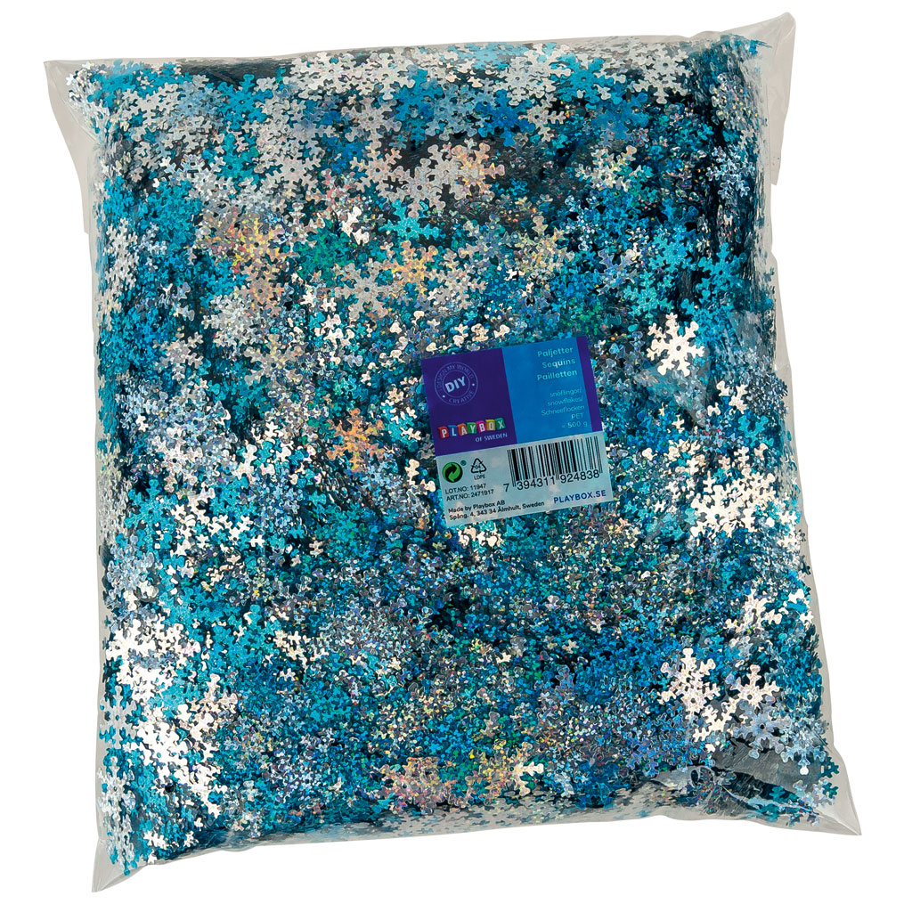 Pailletten – Schneeflocken, 500 g
