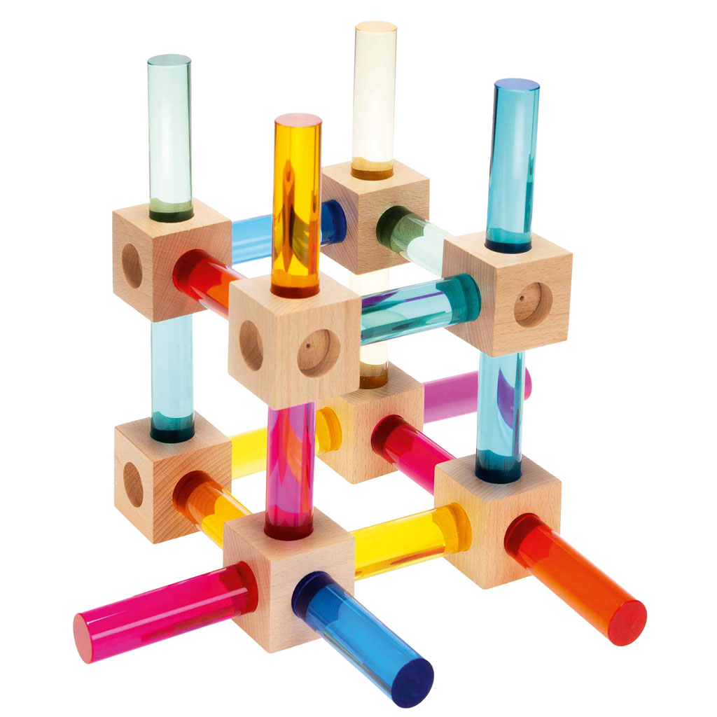 Konstruktionsspiel Licht und Holz
