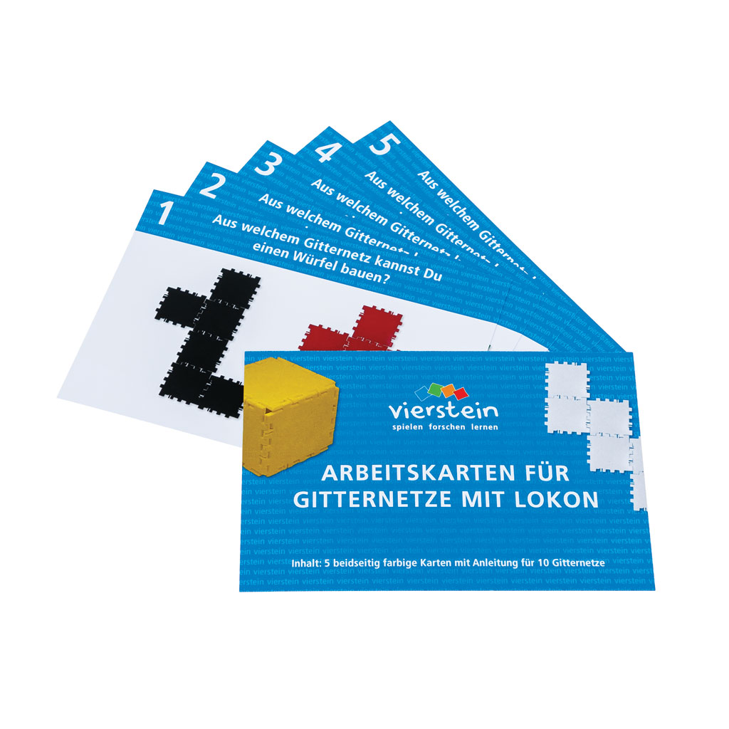 Arbeitskarten für LOKON Geometriebauteile