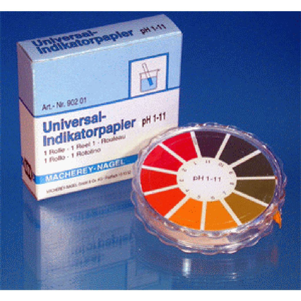 Universal- und Spezial-Indikatorpapier mit Farbskala