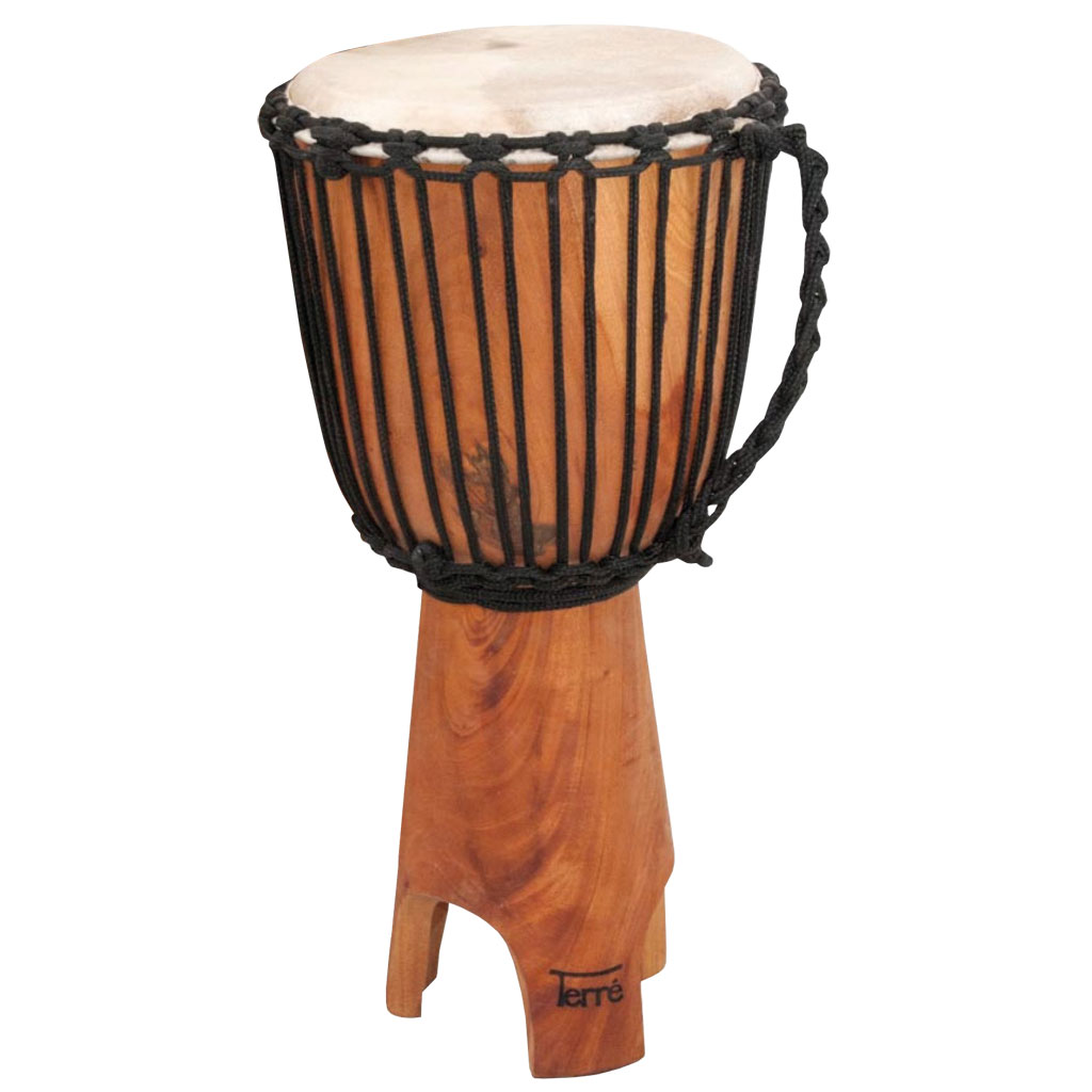 Große Djembe mit Standbein-Bild Auf diesem Bild ist das Produkt mit der Art.Nr.: M-11688 zu sehen
