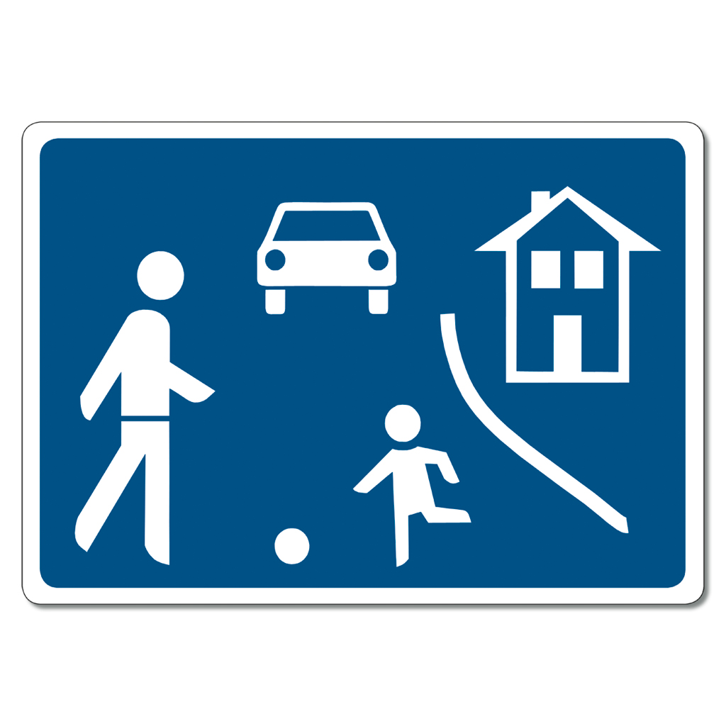 Verkehrsschild Nr. 325 zum Selberbauen