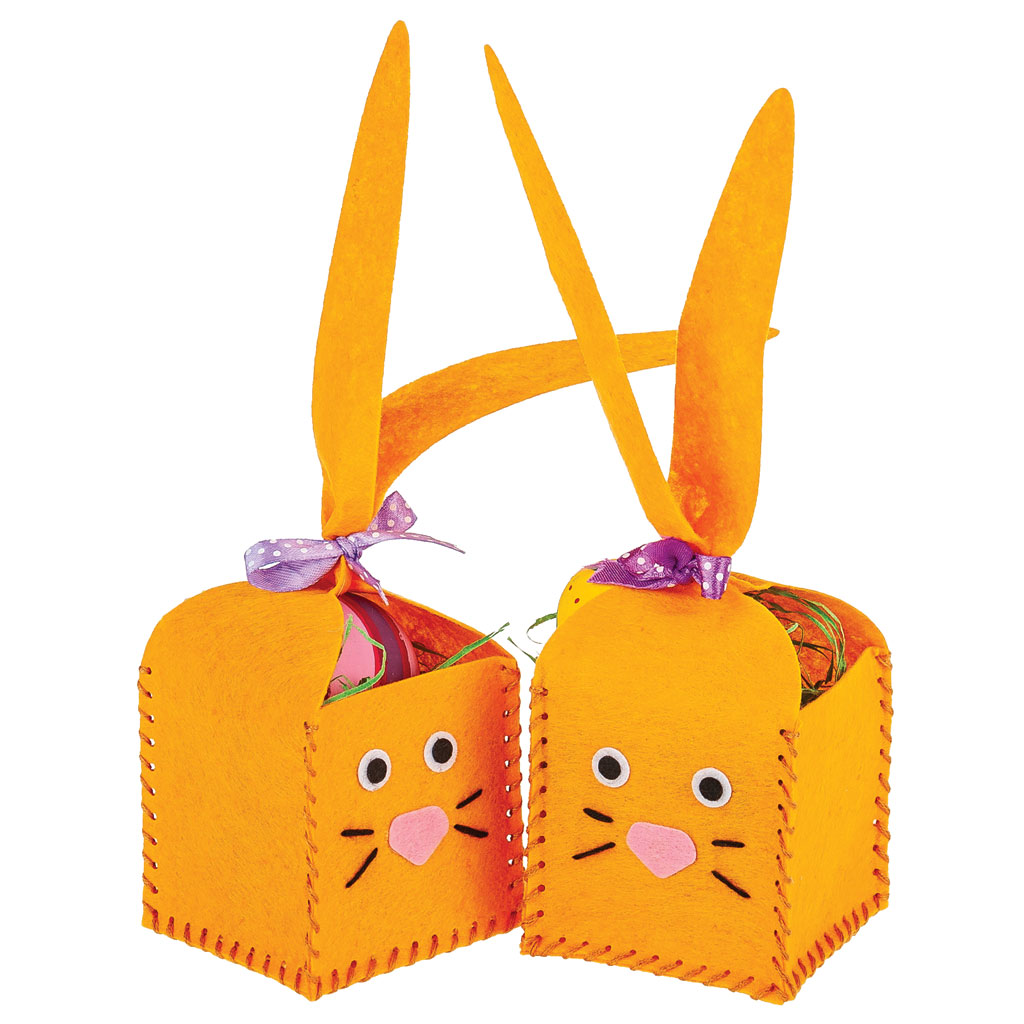 Filzkörbchen-Set Langohr, Bastelset für 2 Stück Filzkörbchen-Set Langohr, Bastelset für 2 Stück