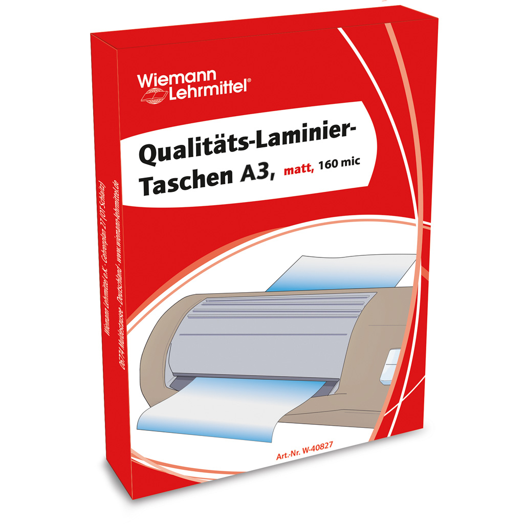 Laminiertaschen DIN A3, matt, mit runden Ecken