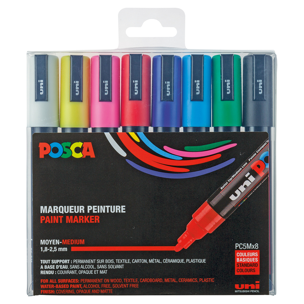 POSCA Grundfarben, 8er-Set-Bild Auf diesem Bild ist das Produkt mit der Art.Nr.: W-93699 zu sehen