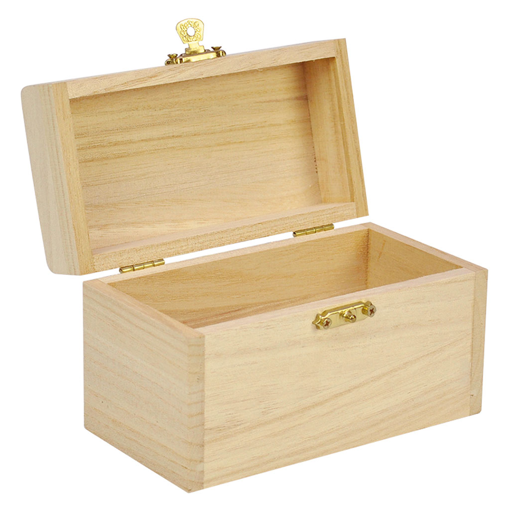 Schatzkistchen aus Holz, blanko