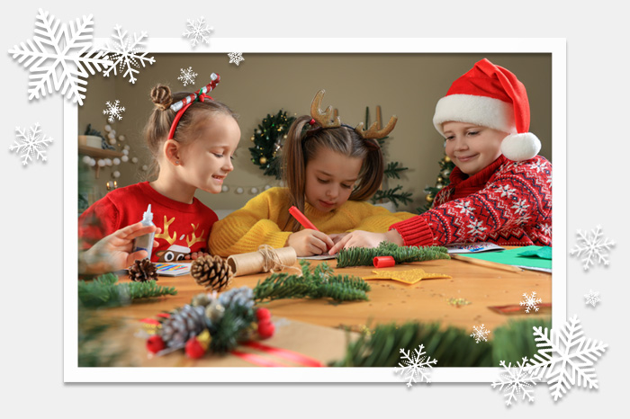 Kinder basteln Weihnachtsgeschenke