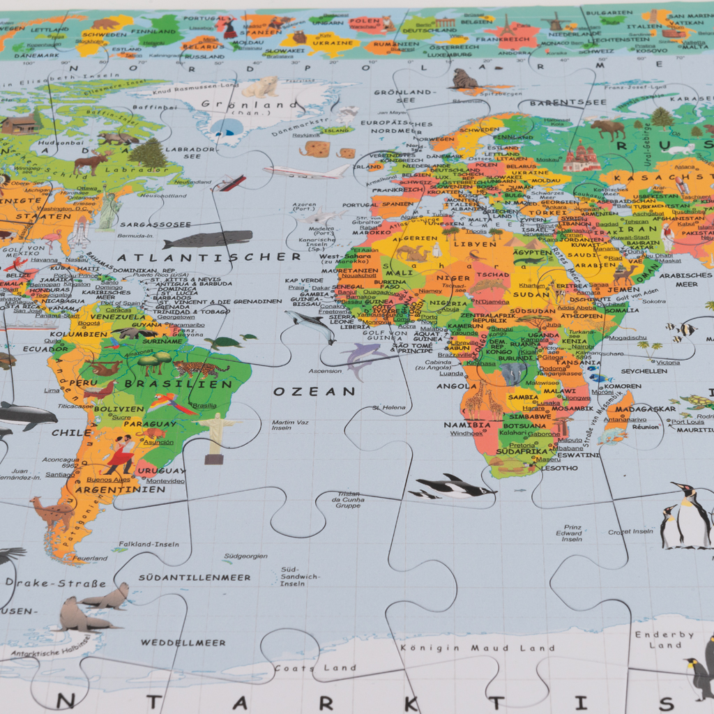 Kinderweltkarte als Puzzle, 48 Teile