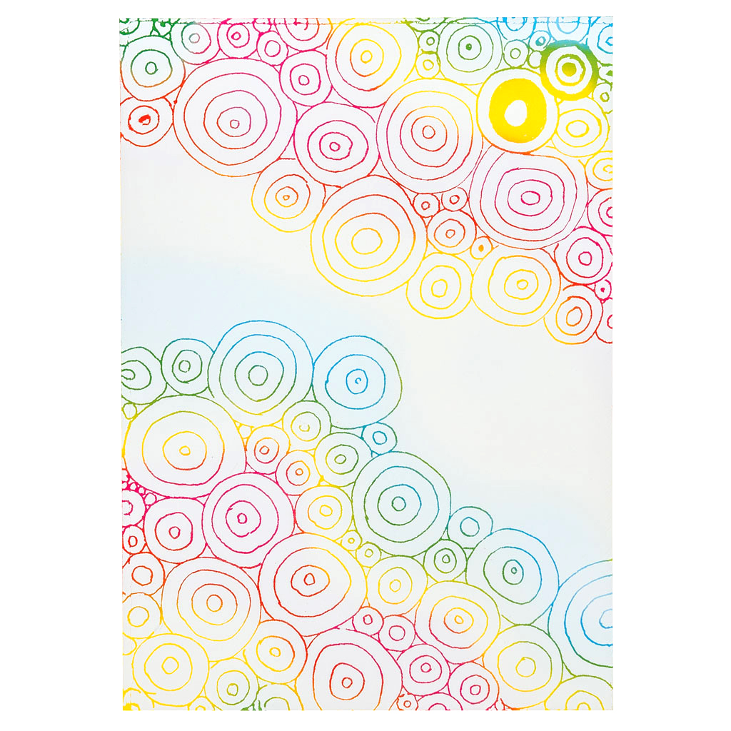 Scratch Art® Kratzpapier, 50 Blatt, Weiß mit Regenbogenfarben
