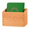 Sandpapier-Ziffern in Holzbox