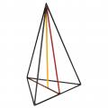 Stahlmodell Dreieckspyramide, Grundfläche: regelmäßiges Dreieck
