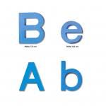 90 Große Buchstaben – Sortiment II – blau