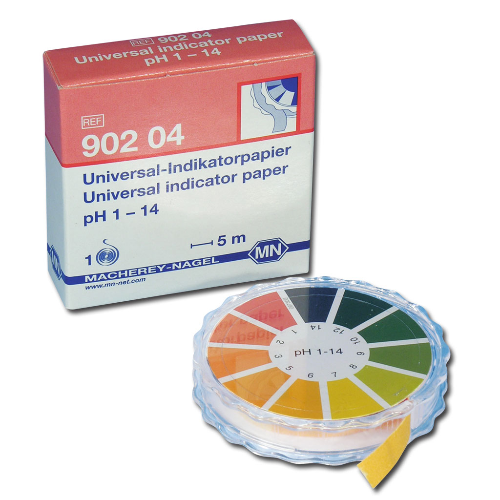 Universal- u. Spezial-Indikatorpapiere mit Farbskala